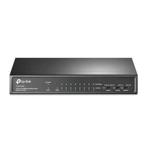 TP-Link TL-SF1009P switch de rede Não-gerido Fast Ethernet (10 100) Power over Ethernet (PoE) Preto TP-Link TL-SF1009P switch de rede Não-gerido Fast Ethernet (10 100) Power over Ethernet (PoE) Preto
