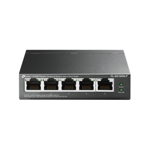 TP-Link TL-SG1005LP switch de rede Não-gerido Gigabit Ethernet (10 100 1000) Power over Ethernet (PoE) Preto TP-Link TL-SG1005LP switch de rede Não-gerido Gigabit Ethernet (10 100 1000) Power over Ethernet (PoE) Preto