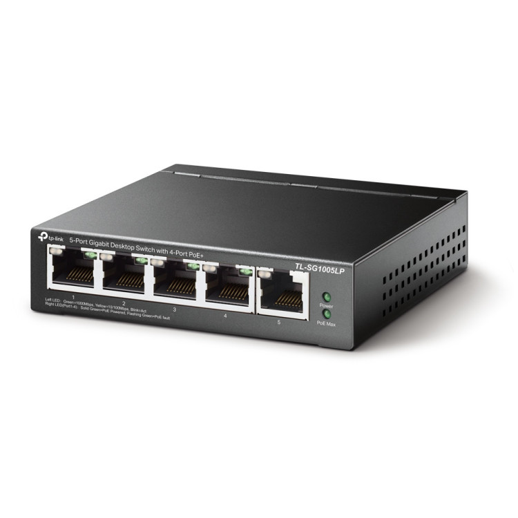 TP-Link TL-SG1005LP switch de rede Não-gerido Gigabit Ethernet (10 100 1000) Power over Ethernet (PoE) Preto