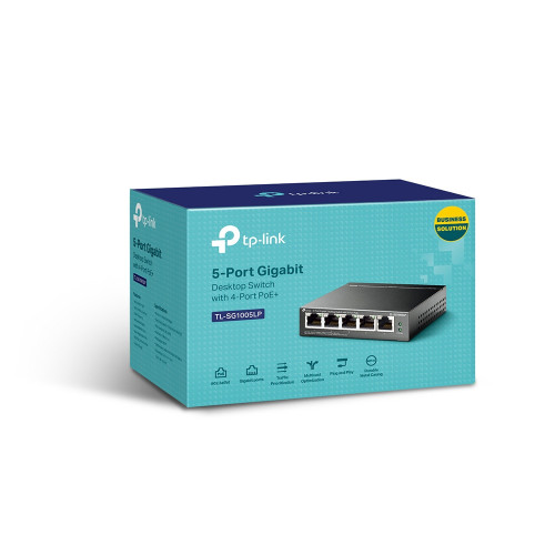 TP-Link TL-SG1005LP switch de rede Não-gerido Gigabit Ethernet (10 100 1000) Power over Ethernet (PoE) Preto TP-Link TL-SG1005LP switch de rede Não-gerido Gigabit Ethernet (10 100 1000) Power over Ethernet (PoE) Preto