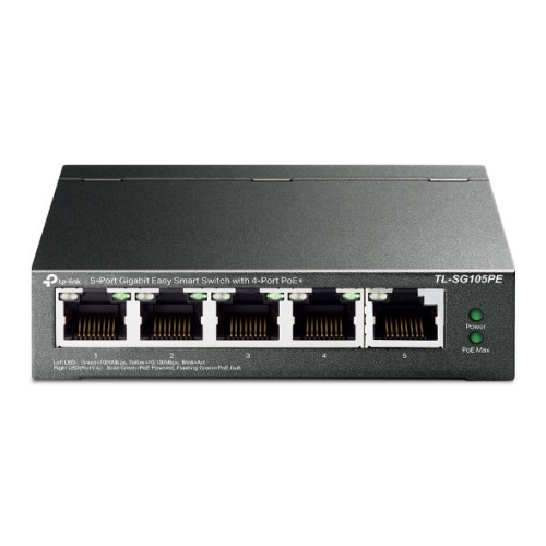 TP-Link TL-SG105PE switch de rede Gerido L2 Gigabit Ethernet (10 100 1000) Power over Ethernet (PoE) Preto TP-Link TL-SG105PE switch de rede Gerido L2 Gigabit Ethernet (10 100 1000) Power over Ethernet (PoE) Preto
