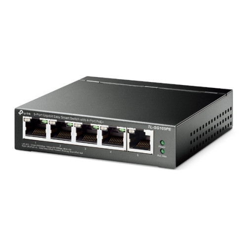 TP-Link TL-SG105PE switch de rede Gerido L2 Gigabit Ethernet (10 100 1000) Power over Ethernet (PoE) Preto TP-Link TL-SG105PE switch de rede Gerido L2 Gigabit Ethernet (10 100 1000) Power over Ethernet (PoE) Preto
