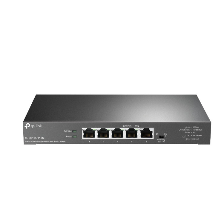 TP-Link TL-SG105PP-M2 switch de rede Não-gerido Gigabit Ethernet (10 100 1000) Power over Ethernet (PoE) Preto