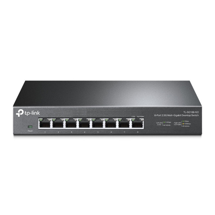 TP-Link TL-SG108-M2 switch de rede Não-gerido 2.5G Ethernet (100 1000 2500) Preto