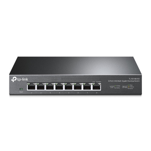 TP-Link TL-SG108-M2 switch de rede Não-gerido 2.5G Ethernet (100 1000 2500) Preto