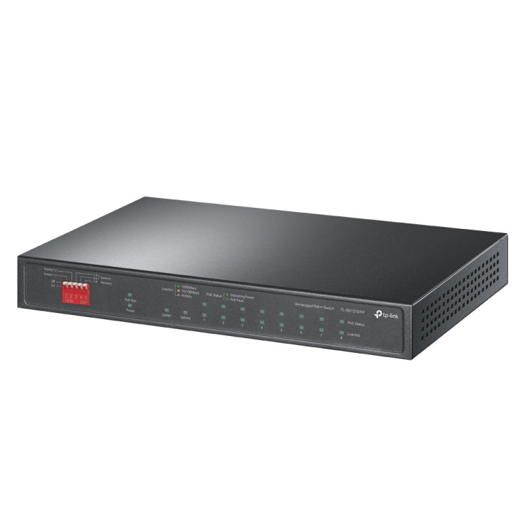 TP-Link TL-SG1210PP switch de rede Não-gerido Gigabit Ethernet (10 100 1000) Power over Ethernet (PoE) Preto