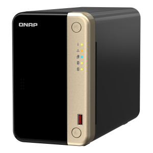 QNAP TS-264 NAS Tower Intel® Celeron® N5095 8 GB 0 TB QNAP QTS Preto, Dourado 2