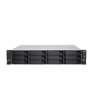QNAP TS-H1886XU-RP-R2 NAS Rack (3U) Intel® Xeon® D D-1622 32 GB DDR4 0 TB QuTS hero Preto, Cinzento