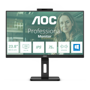 AOC 24P3CW monitor de ecrã 60,5 cm (23.8") 1920 x 1080 pixels Full HD LED Preto