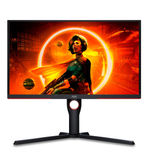 AOC G3 25G3ZM BK monitor de ecrã 62,2 cm (24.5") 1920 x 1080 pixels Full HD Preto, Vermelho 2