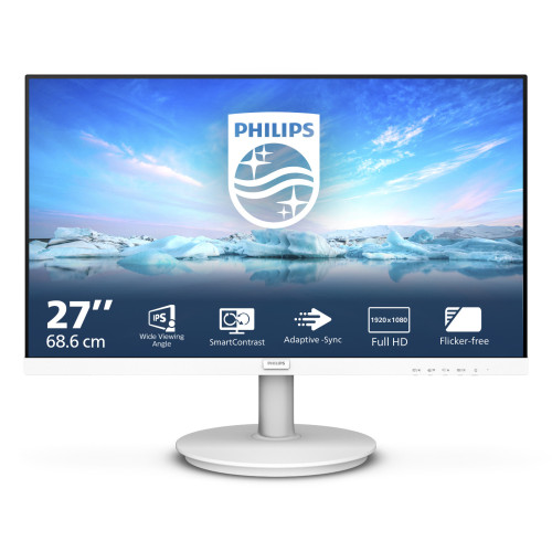 Philips V Line 271V8AW 00 monitor de ecrã 68,6 cm (27") 1920 x 1080 pixels Full HD LCD Branco Philips V Line 271V8AW 00 monitor de ecrã 68,6 cm (27") 1920 x 1080 pixels Full HD LCD Branco