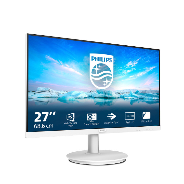 Philips V Line 271V8AW 00 monitor de ecrã 68,6 cm (27") 1920 x 1080 pixels Full HD LCD Branco