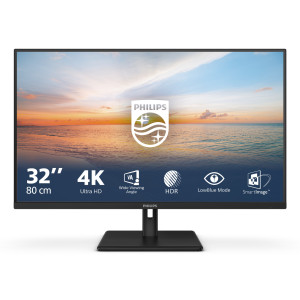 Philips 1000 series 32E1N1800LA 00 LED display 80 cm (31.5") 3840 x 2160 pixels 4K Ultra HD LCD Preto