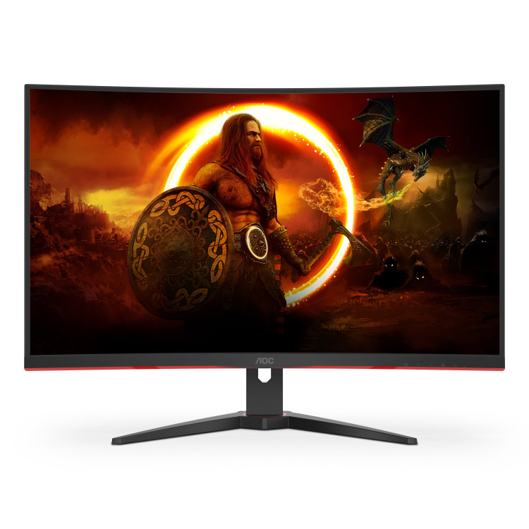 AOC G2 C32G2ZE BK monitor de ecrã 80 cm (31.5") 1920 x 1080 pixels Full HD LED Preto, Vermelho