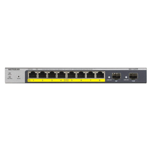 NETGEAR GS110TP Gerido L2 L3 L4 Gigabit Ethernet (10 100 1000) Power over Ethernet (PoE) Cinzento NETGEAR GS110TP Gerido L2 L3 L4 Gigabit Ethernet (10 100 1000) Power over Ethernet (PoE) Cinzento