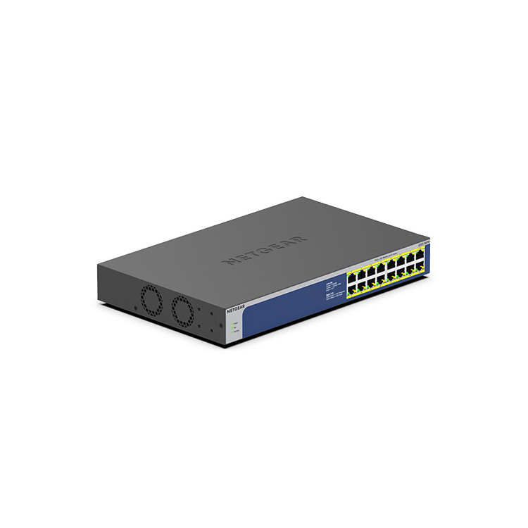 NETGEAR GS516PP Não-gerido Gigabit Ethernet (10 100 1000) Power over Ethernet (PoE) Azul, Cinzento