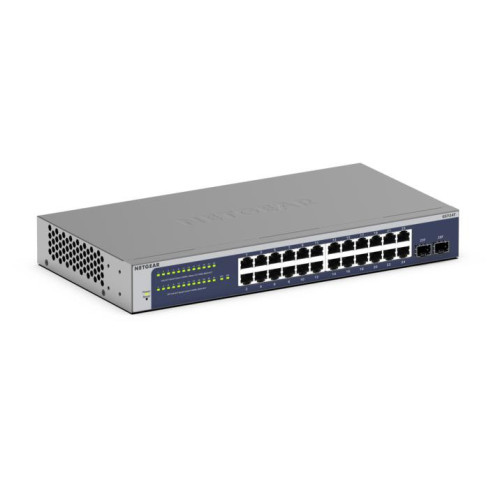 NETGEAR GS724Tv6 Gerido L2+ L3 Gigabit Ethernet (10 100 1000) 1U Azul, Cinzento NETGEAR GS724Tv6 Gerido L2+ L3 Gigabit Ethernet (10 100 1000) 1U Azul, Cinzento