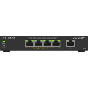 NETGEAR 5-Port Gigabit Ethernet High-Power PoE+ Plus Switch (GS305EPP) Gerido L2 L3 Gigabit Ethernet (10 100 1000) Power over 2