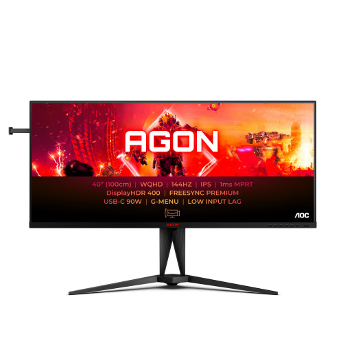 AOC AGON 5 AG405UXC monitor de ecrã 100,3 cm (39.5") 3440 x 1440 pixels Wide Quad HD LCD Preto AOC AGON 5 AG405UXC monitor de ecrã 100,3 cm (39.5") 3440 x 1440 pixels Wide Quad HD LCD Preto