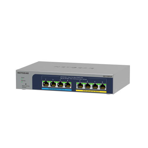 NETGEAR 8-port Ultra60 PoE++ Multi-Gigabit (2.5G) Ethernet Plus Switch Gerido L2 L3 2.5G Ethernet (100 1000 2500) Power over NETGEAR 8-port Ultra60 PoE++ Multi-Gigabit (2.5G) Ethernet Plus Switch Gerido L2 L3 2.5G Ethernet (100 1000 2500) Power over
