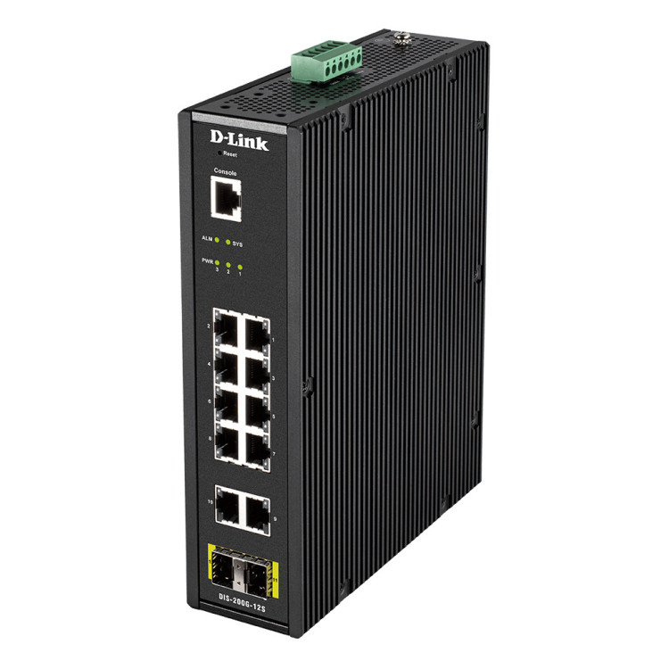 D-Link DIS-200G-12S switch de rede Gerido L2 Gigabit Ethernet (10 100 1000) Preto
