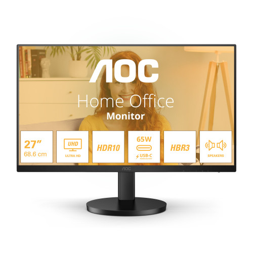 AOC B3 U27B3CF monitor de ecrã 68,6 cm (27") 3840 x 2160 pixels 4K Ultra HD LCD Preto AOC B3 U27B3CF monitor de ecrã 68,6 cm (27") 3840 x 2160 pixels 4K Ultra HD LCD Preto