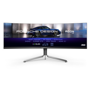 AOC Porsche PD49 LED display 124,5 cm (49") 5120 x 1440 pixels DQHD QD-OLED Preto