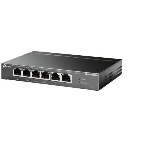 TP-Link TL-SG1006PP switch de rede Não-gerido Gigabit Ethernet (10 100 1000) Power over Ethernet (PoE) Cinzento
