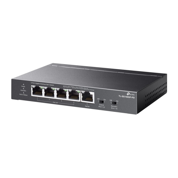 TP-Link TL-SG1005P-PD switch de rede Gigabit Ethernet (10 100 1000) Power over Ethernet (PoE) Preto