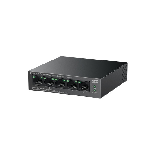 TP-Link LiteWave LS105P Não-gerido Fast Ethernet (10 100) Power over Ethernet (PoE) Preto TP-Link LiteWave LS105P Não-gerido Fast Ethernet (10 100) Power over Ethernet (PoE) Preto