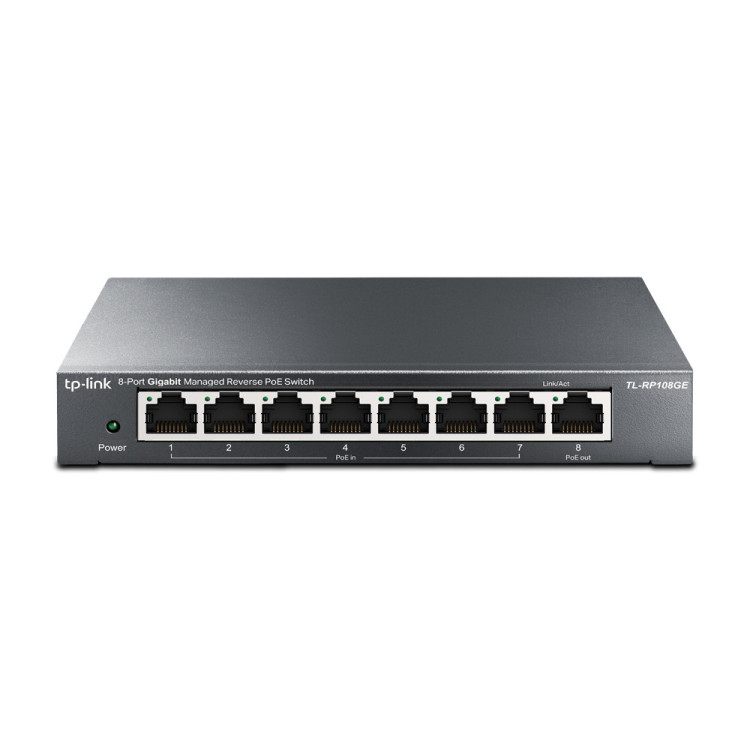 TP-Link TL-RP108GE switch de rede Gerido L2 Gigabit Ethernet (10 100 1000) Power over Ethernet (PoE) Preto