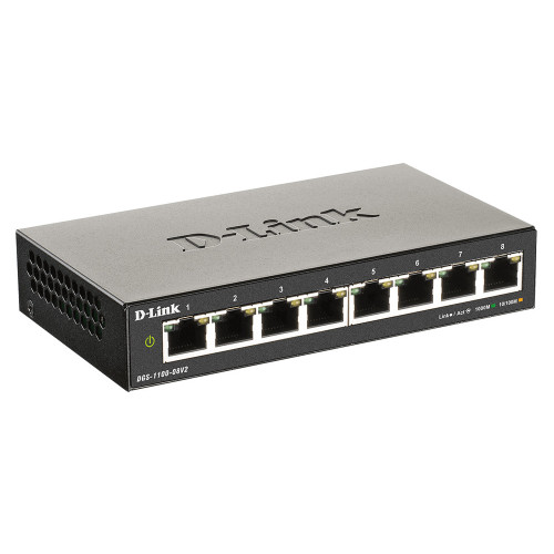 D-Link DGS-1100-08V2 Gerido L2 Gigabit Ethernet (10 100 1000) Preto D-Link DGS-1100-08V2 Gerido L2 Gigabit Ethernet (10 100 1000) Preto