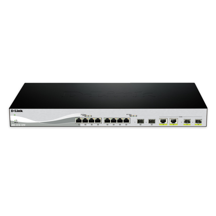 D-Link DXS-1210-12SC E switch de rede Gerido L2 10G Ethernet (100 1000 10000) 1U Preto, Prateado