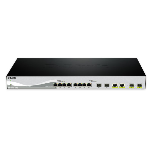 D-Link DXS-1210-12SC E switch de rede Gerido L2 10G Ethernet (100 1000 10000) 1U Preto, Prateado D-Link DXS-1210-12SC E switch de rede Gerido L2 10G Ethernet (100 1000 10000) 1U Preto, Prateado