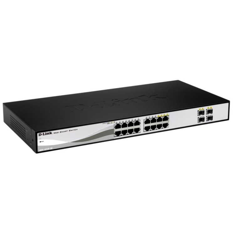 D-Link DGS-1210-16 Gerido L2 Gigabit Ethernet (10 100 1000) Preto