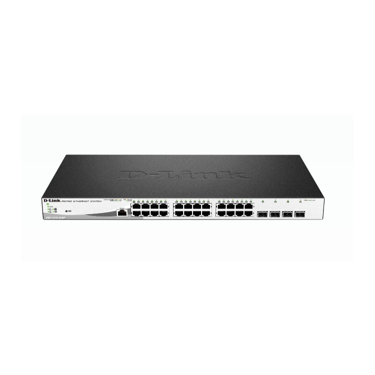 D-Link DGS-1210-28MP E switch de rede Gerido L2 Gigabit Ethernet (10 100 1000) Power over Ethernet (PoE) 1U Preto, Cinzento