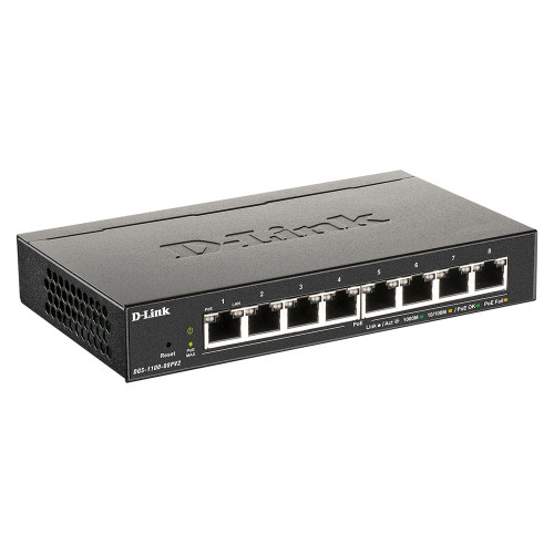 D-Link DGS-1100-08PV2 Gerido L2 L3 Gigabit Ethernet (10 100 1000) Power over Ethernet (PoE) Preto D-Link DGS-1100-08PV2 Gerido L2 L3 Gigabit Ethernet (10 100 1000) Power over Ethernet (PoE) Preto