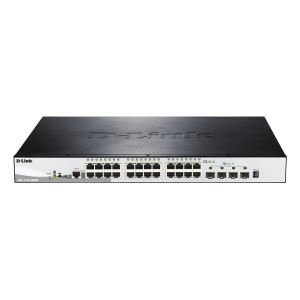 D-Link DGS-1510-28XMP Gerido L2 L3 Gigabit Ethernet (10 100 1000) Power over Ethernet (PoE) Preto, Cinzento