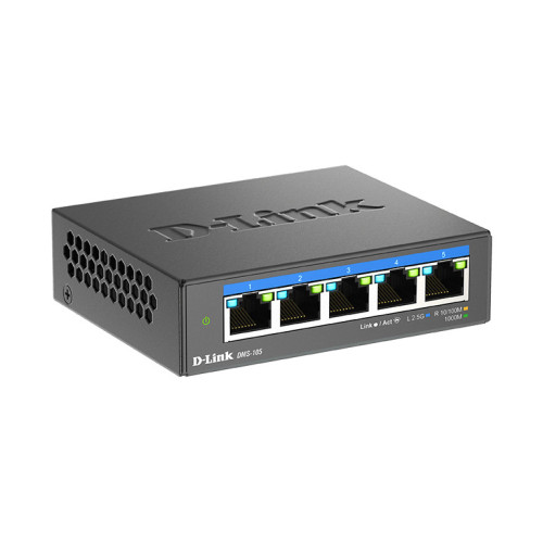 D-Link DMS-105 Não-gerido L2 2.5G Ethernet (100 1000 2500) Preto D-Link DMS-105 Não-gerido L2 2.5G Ethernet (100 1000 2500) Preto