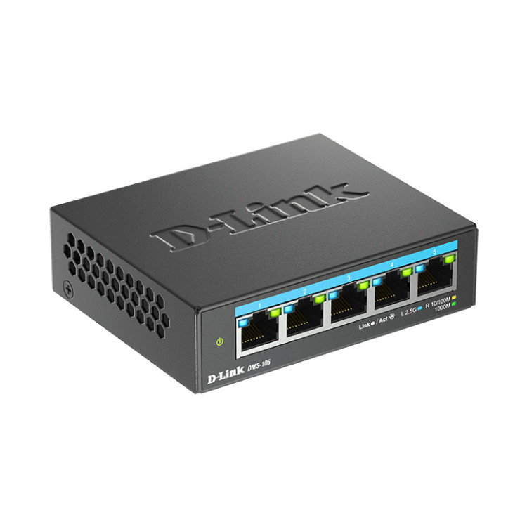 D-Link DMS-105 Não-gerido L2 2.5G Ethernet (100 1000 2500) Preto