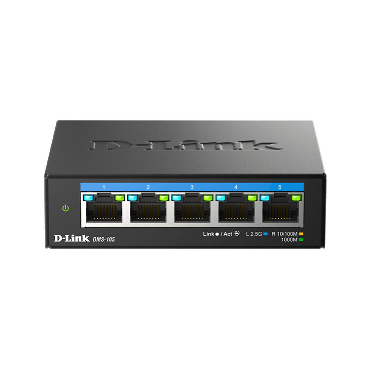 D-Link DMS-105 Não-gerido L2 2.5G Ethernet (100 1000 2500) Preto