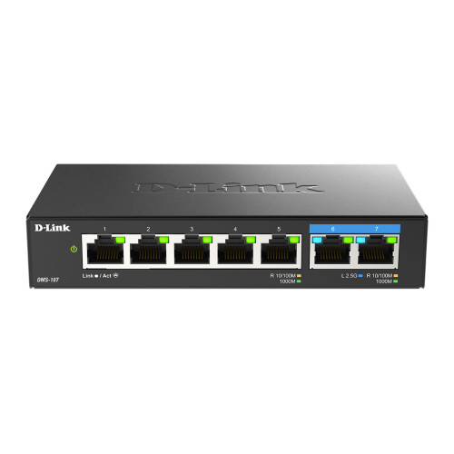 D-Link DMS-107 E switch de rede Não-gerido Gigabit Ethernet (10 100 1000) Preto D-Link DMS-107 E switch de rede Não-gerido Gigabit Ethernet (10 100 1000) Preto