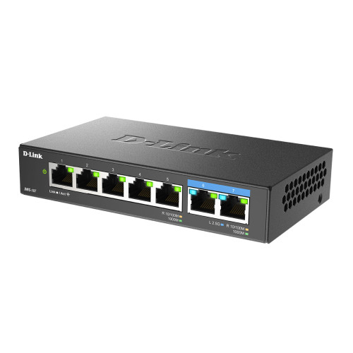 D-Link DMS-107 E switch de rede Não-gerido Gigabit Ethernet (10 100 1000) Preto D-Link DMS-107 E switch de rede Não-gerido Gigabit Ethernet (10 100 1000) Preto