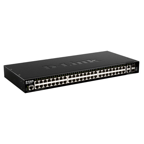 D-Link DGS-1520-52 E switch de rede Gerido L3 10G Ethernet (100 1000 10000) 1U Preto D-Link DGS-1520-52 E switch de rede Gerido L3 10G Ethernet (100 1000 10000) 1U Preto