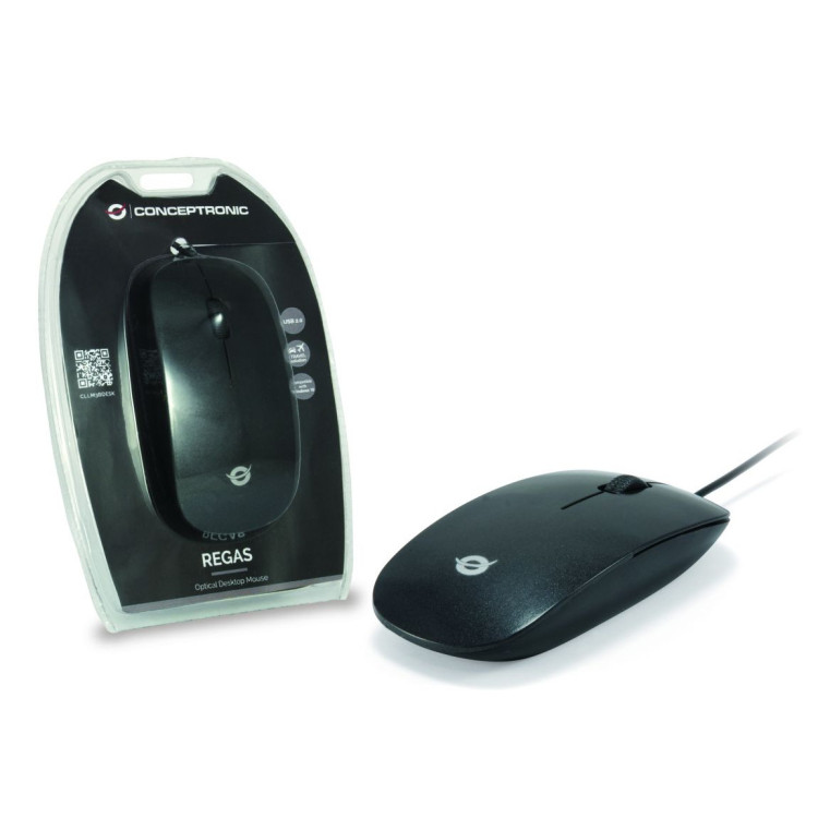 Conceptronic CLLM3BDESK rato Escritório Ambidestro USB Type-A Ótico 800 DPI