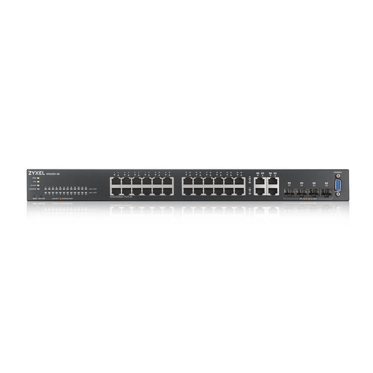 Zyxel GS2220-28-EU0101F switch de rede Gerido L2 Gigabit Ethernet (10 100 1000) Preto