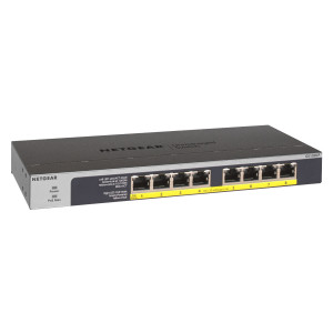 NETGEAR GS108LP Não-gerido Gigabit Ethernet (10 100 1000) Power over Ethernet (PoE) 1U Preto, Cinzento 2