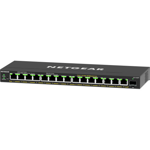 NETGEAR 16-Port High-Power PoE+ Gigabit Ethernet Plus Switch (231W) with 1 SFP port (GS316EPP) Gerido Gigabit Ethernet NETGEAR 16-Port High-Power PoE+ Gigabit Ethernet Plus Switch (231W) with 1 SFP port (GS316EPP) Gerido Gigabit Ethernet