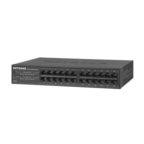 NETGEAR GS324 Não-gerido Gigabit Ethernet (10 100 1000) Preto NETGEAR GS324 Não-gerido Gigabit Ethernet (10 100 1000) Preto