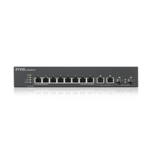 Zyxel GS2220-10-EU0101F switch de rede Gerido L2 Gigabit Ethernet (10 100 1000) Preto Zyxel GS2220-10-EU0101F switch de rede Gerido L2 Gigabit Ethernet (10 100 1000) Preto